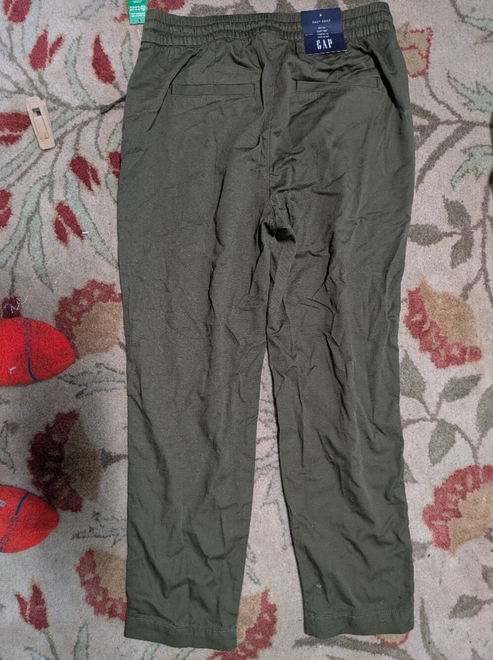 GAP Olive Green Cargo Pants with Elastic Waist